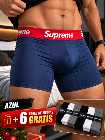 KIT 5 BÓXERS SUPREME + 6 PARES DE MEDIAS GRATIS