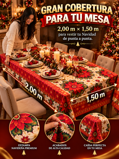 🎄 MANTEL FESTIVO PREMIUM — 2,00 m × 1,50 m