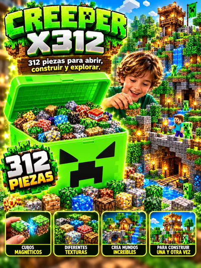 CUBOMUNDO Minecraft X312 — 312 PIEZAS PARA CREAR