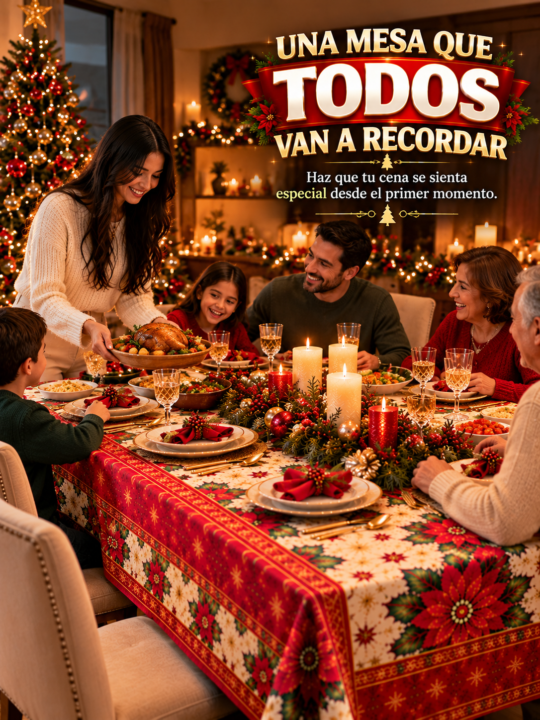 🎄 MANTEL FESTIVO PREMIUM — 2,00 m × 1,50 m
