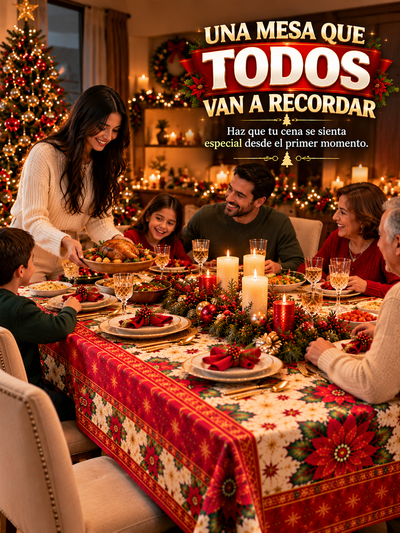 🎄 MANTEL FESTIVO PREMIUM — 2,00 m × 1,50 m