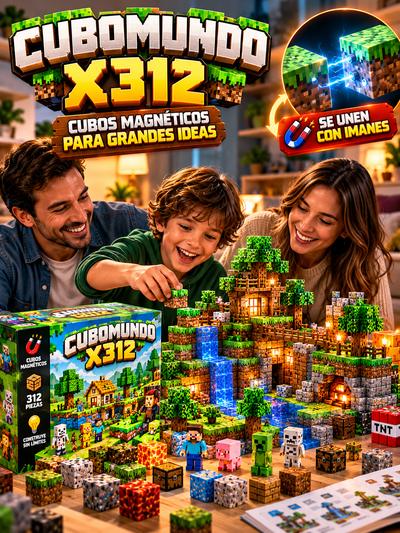 CUBOMUNDO Minecraft X312 — 312 PIEZAS PARA CREAR
