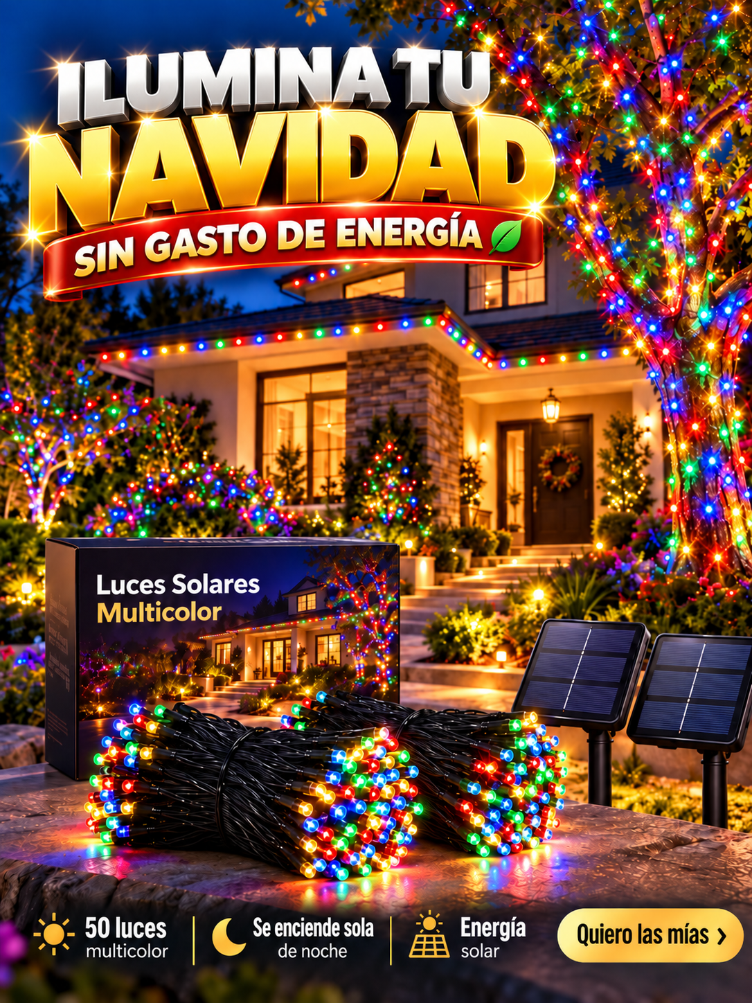 LumiNavidad Solar™ 20 metros| 🎄 COMPRA 1 Y RECIBE OTRA GRATIS🎁