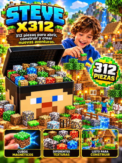 CUBOMUNDO Minecraft X312 — 312 PIEZAS PARA CREAR
